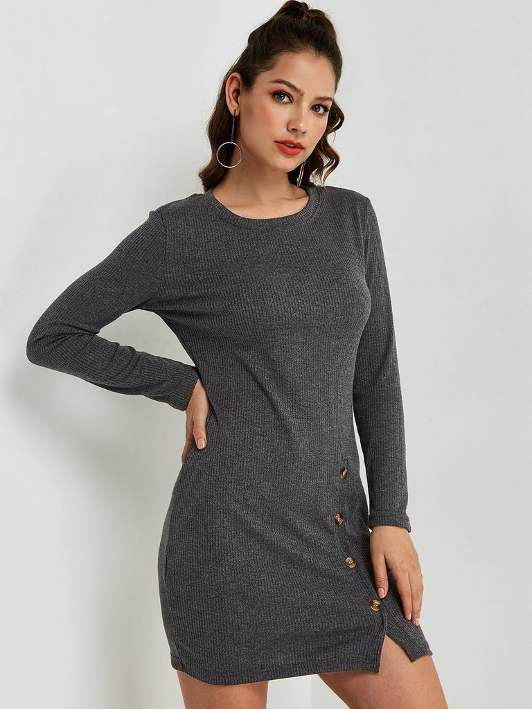 Ladies Long Sleeve Mini Dress