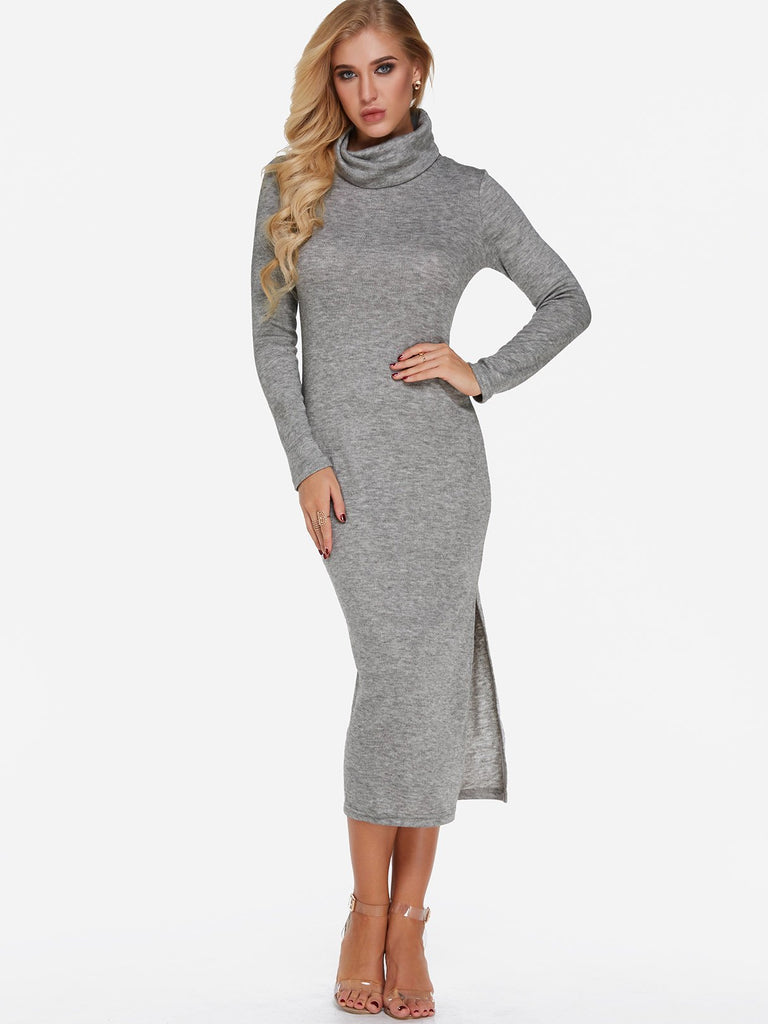 Womens Long Sleeve Maxi Dress