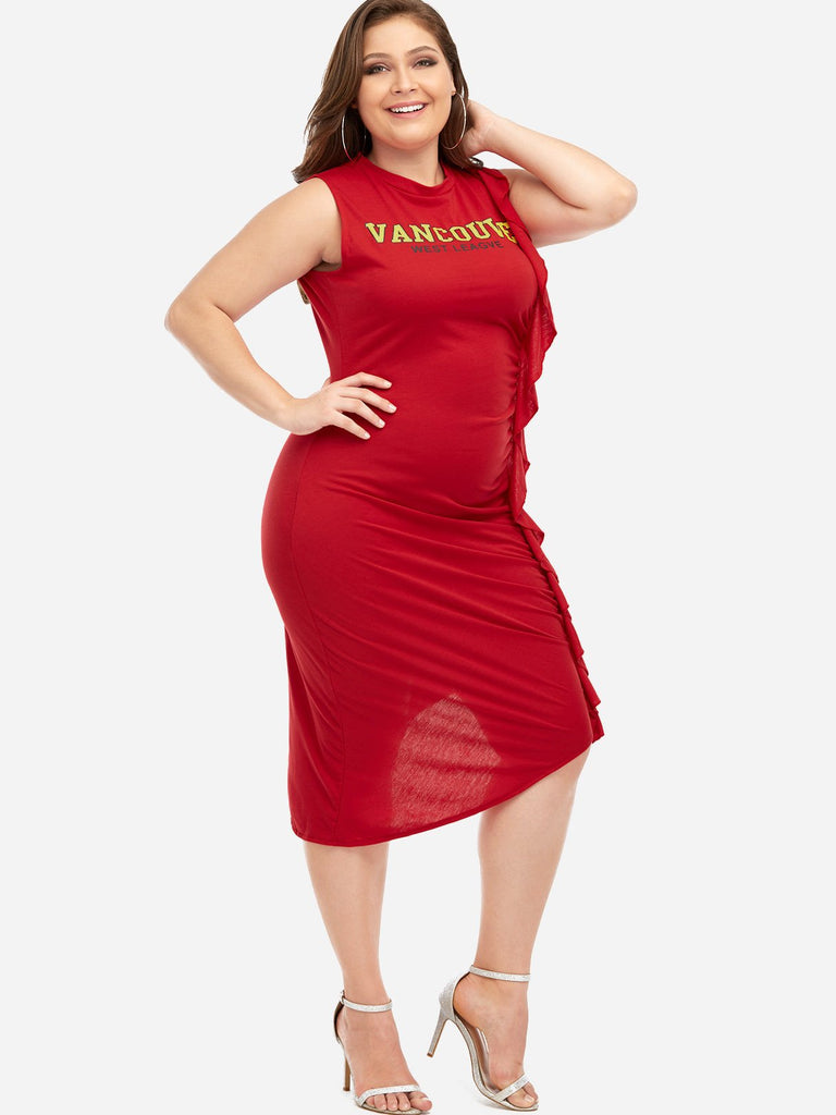 Ladies Red Plus Size Dresses