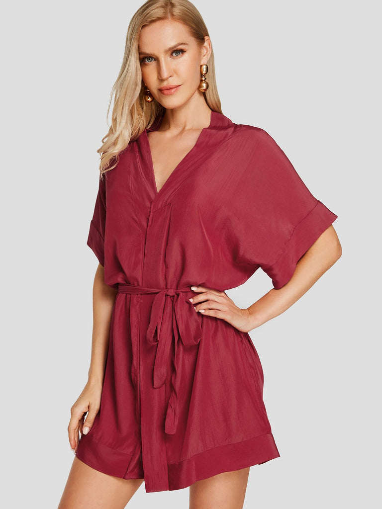 Ladies Burgundy Casual Dresses