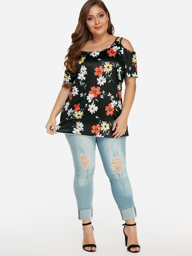 Womens Short Sleeve Plus Size Tops