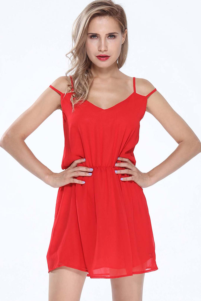 Ladies Red Chiffon Dresses