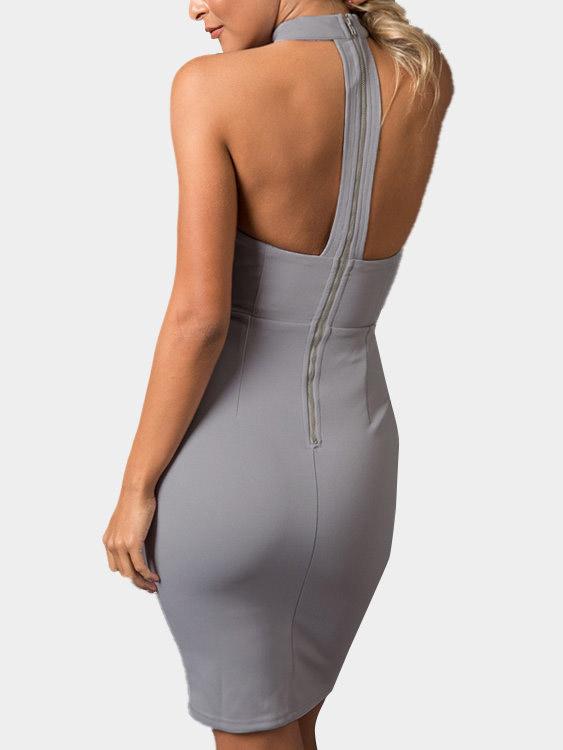 Womens Grey Bodycon Dresses