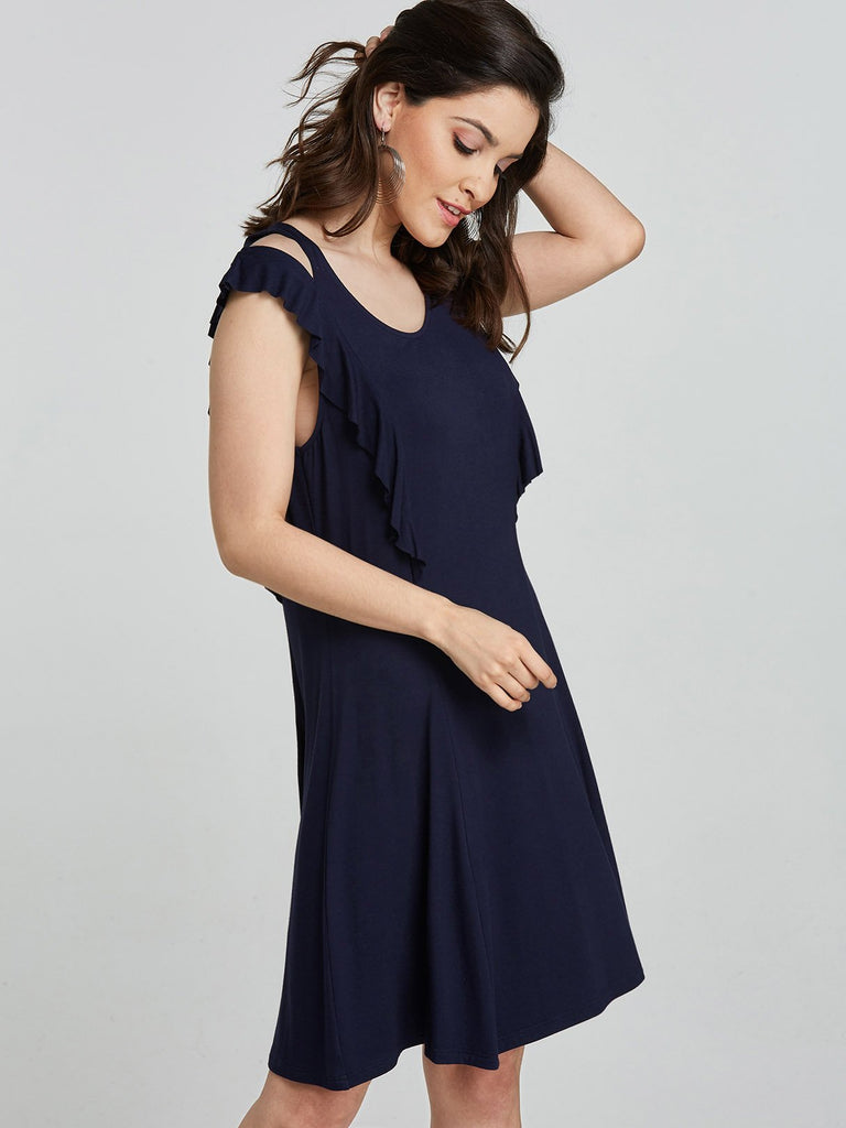 Ladies Navy Casual Dresses