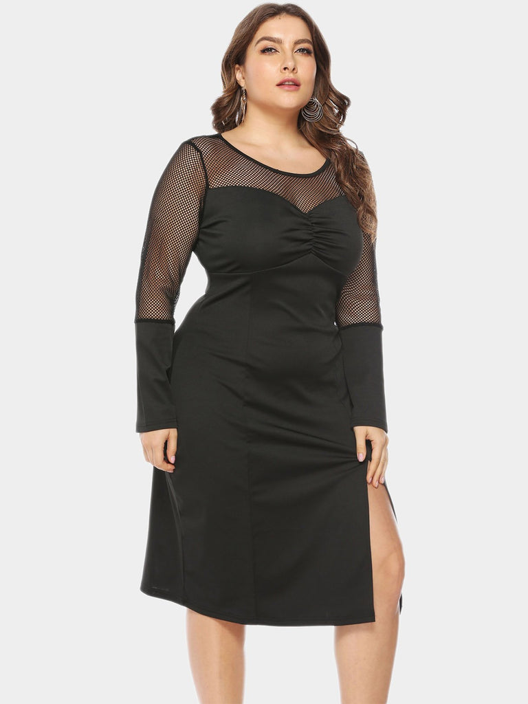 Ladies Long Sleeve Plus Size Dress