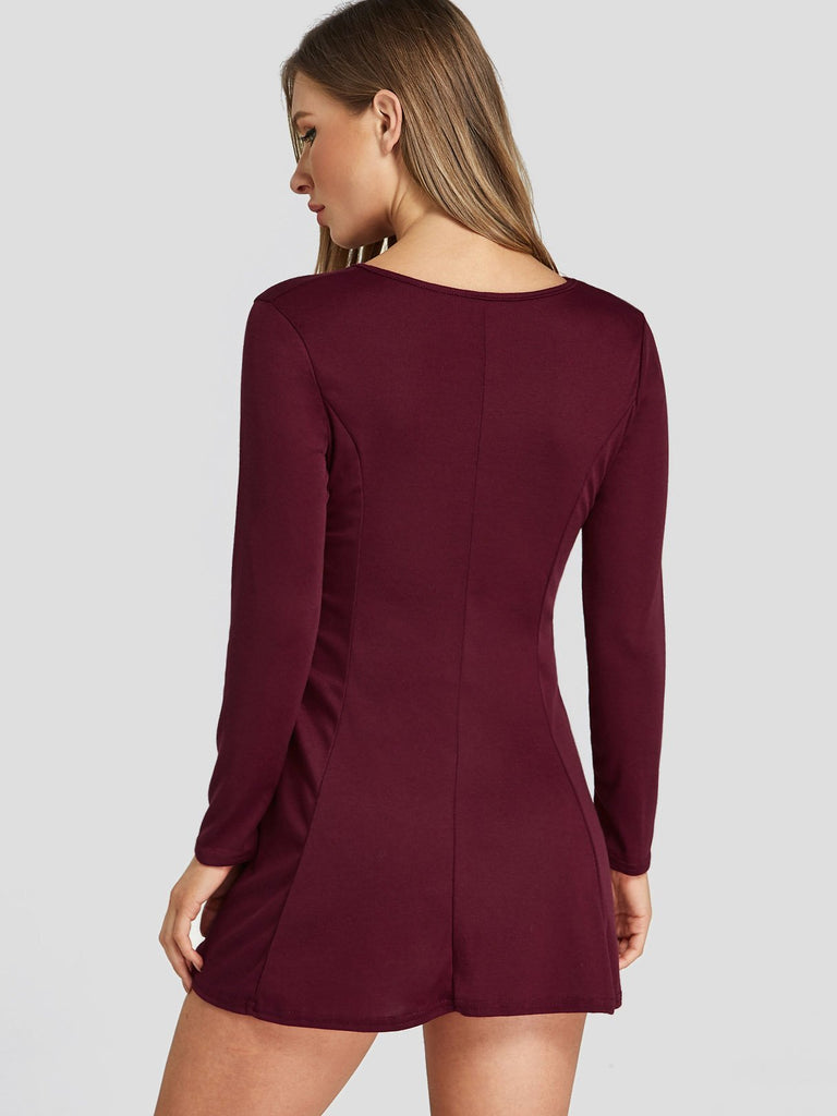 Womens Burgundy Mini Dresses