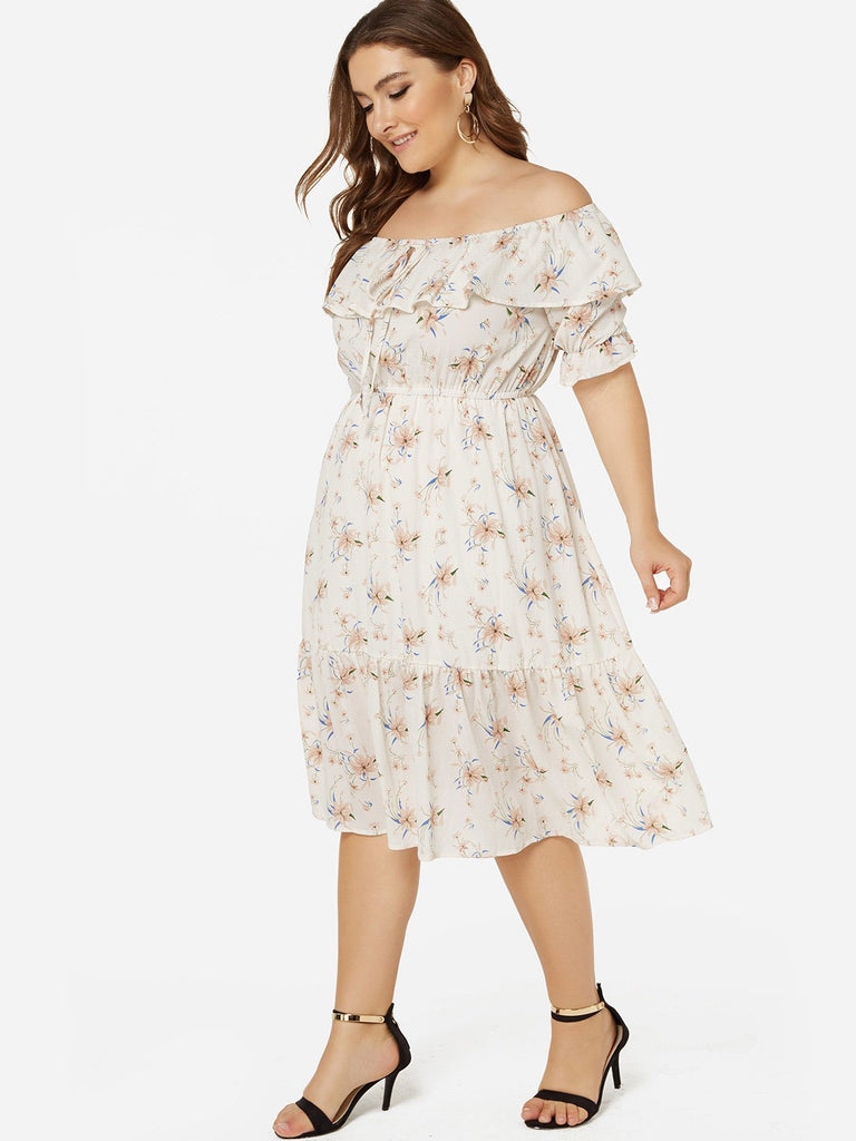 Ladies White Plus Size Dresses