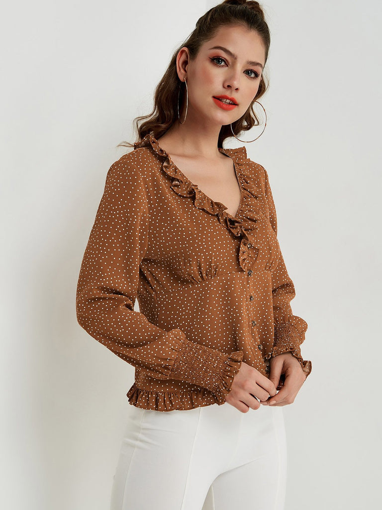 Ladies Brown Blouses