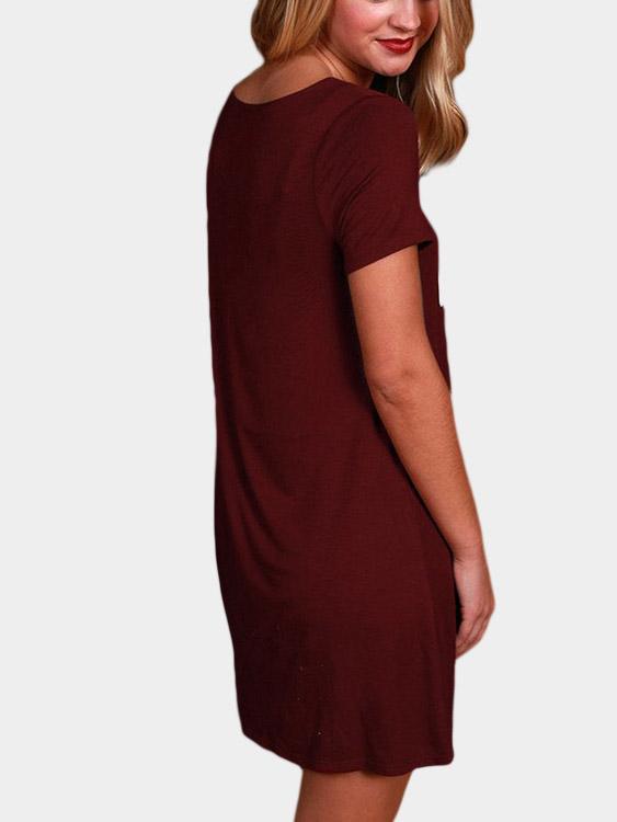 Womens Burgundy Casual Dresses