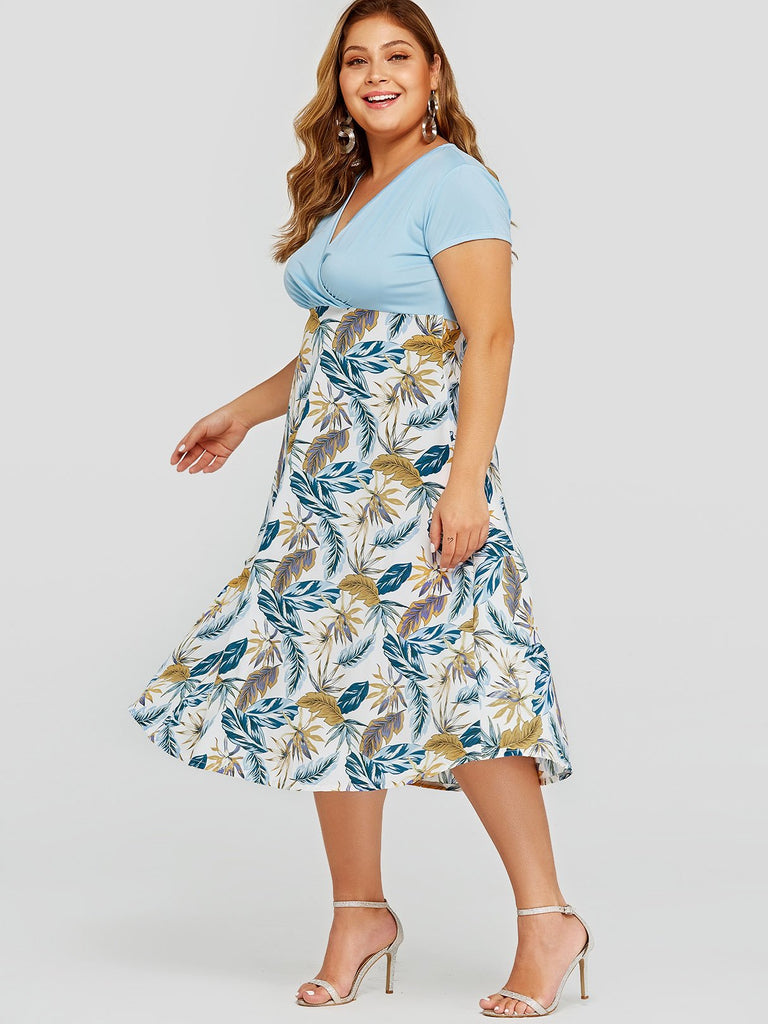 Ladies Blue Plus Size Dresses