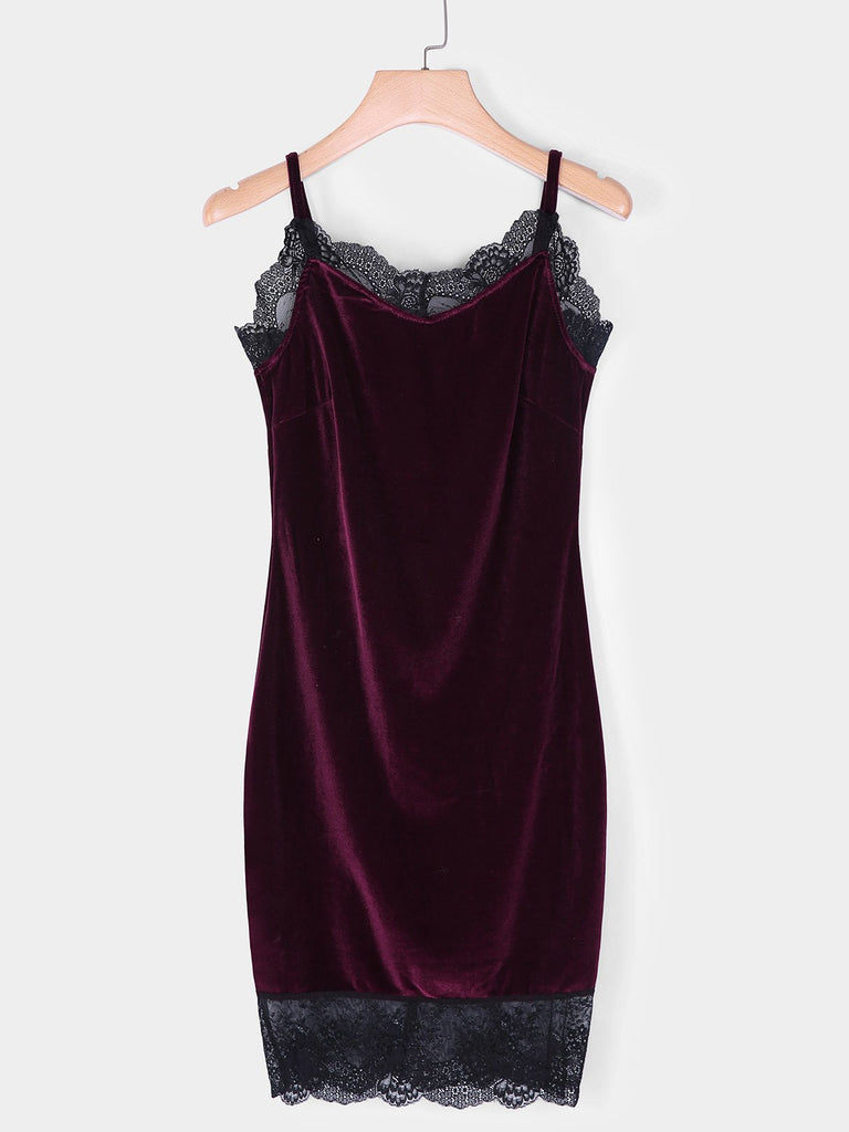 Womens Burgundy Mini Dresses