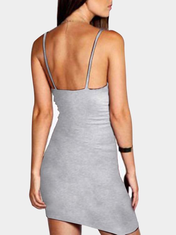 Womens Light Grey Mini Dresses