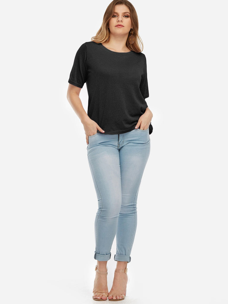 Plus Size Womens Black Tops