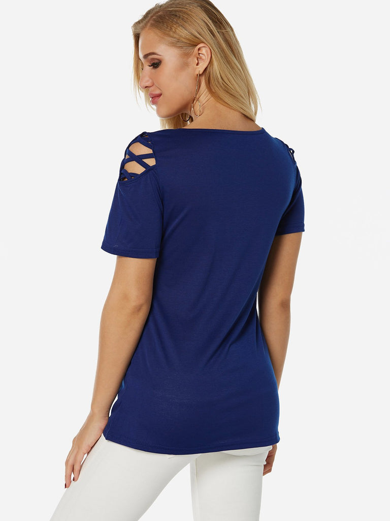 Womens Blue T-Shirts