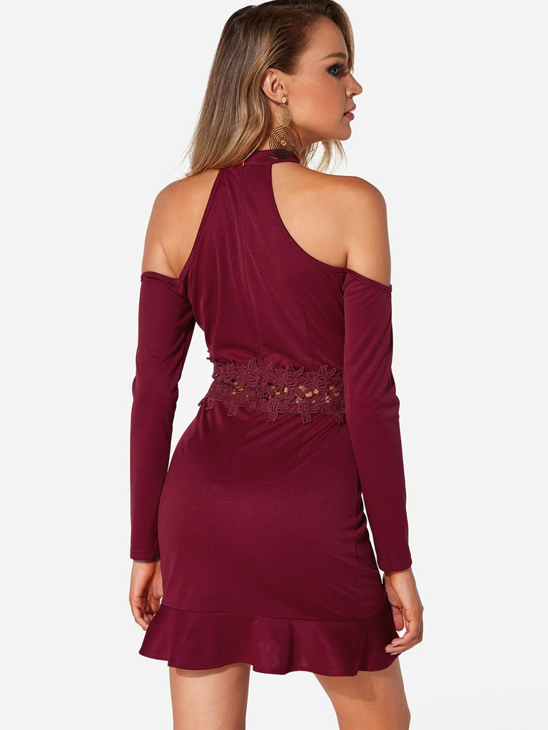 Womens Burgundy Sexy Dresses