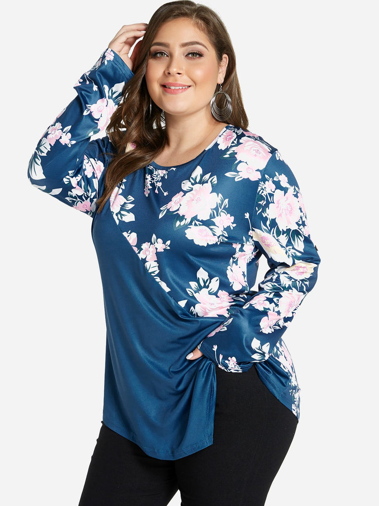 Ladies Long Sleeve Plus Size Tops