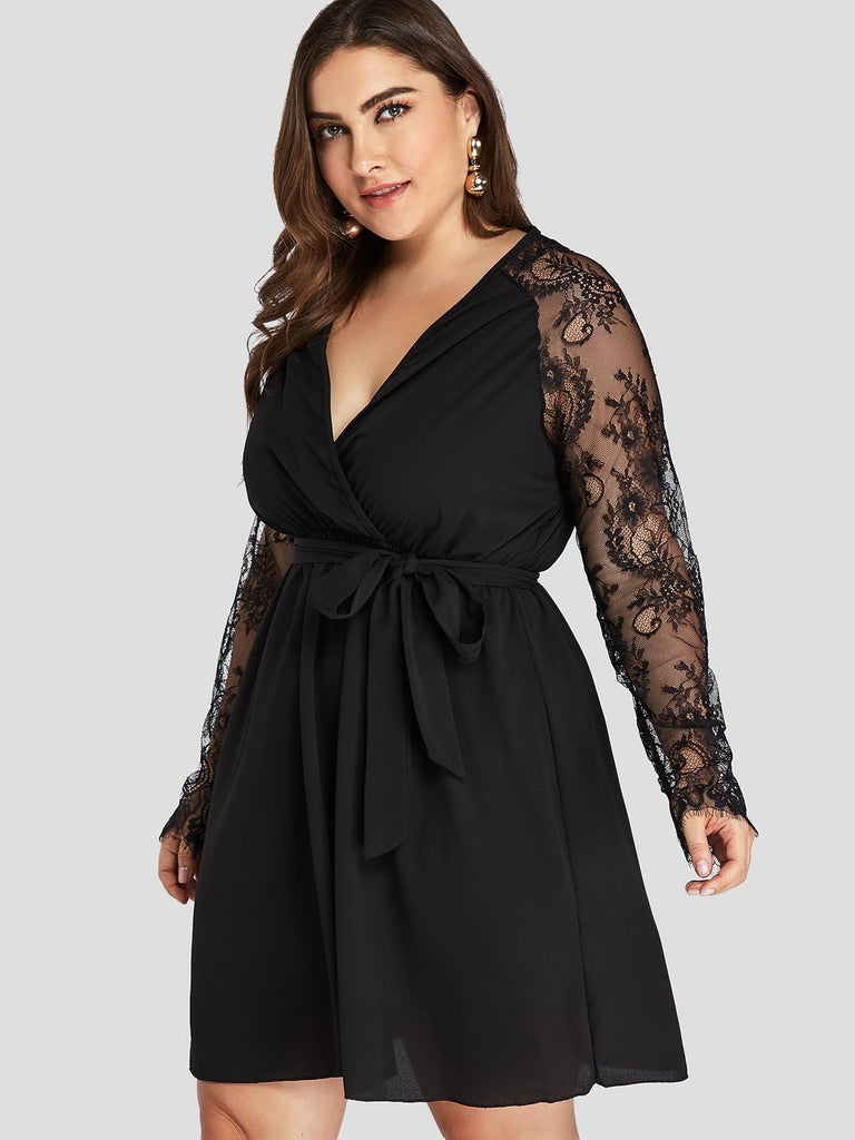 Ladies Long Sleeve Plus Size Dresses