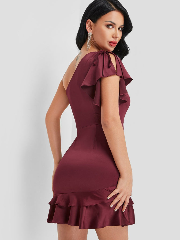 Womens Burgundy Sexy Dresses