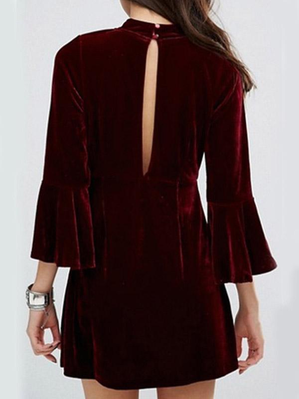 Womens Burgundy Casual Dresses