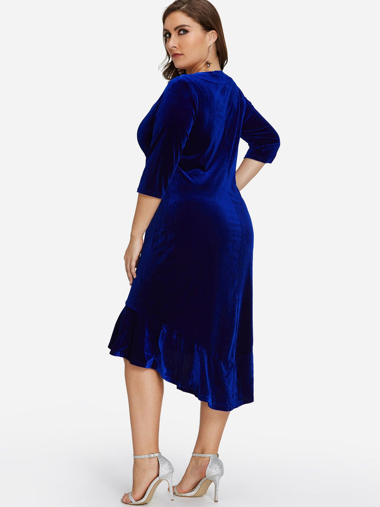 Womens Blue Plus Size Dresses