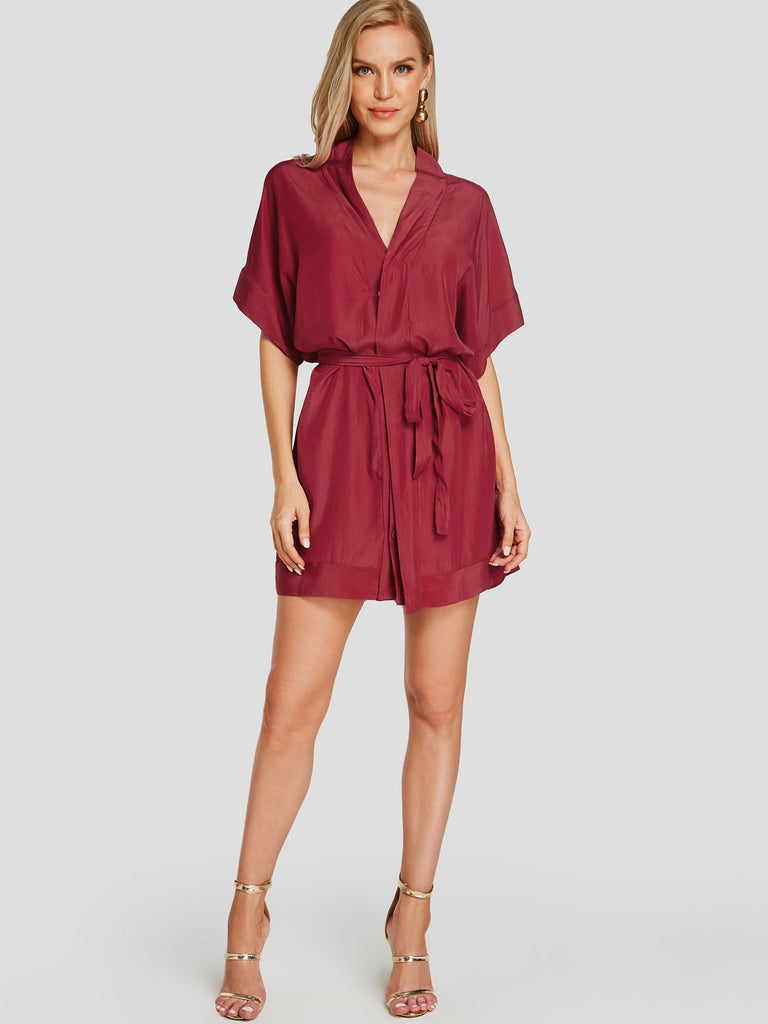 Womens Burgundy Casual Dresses