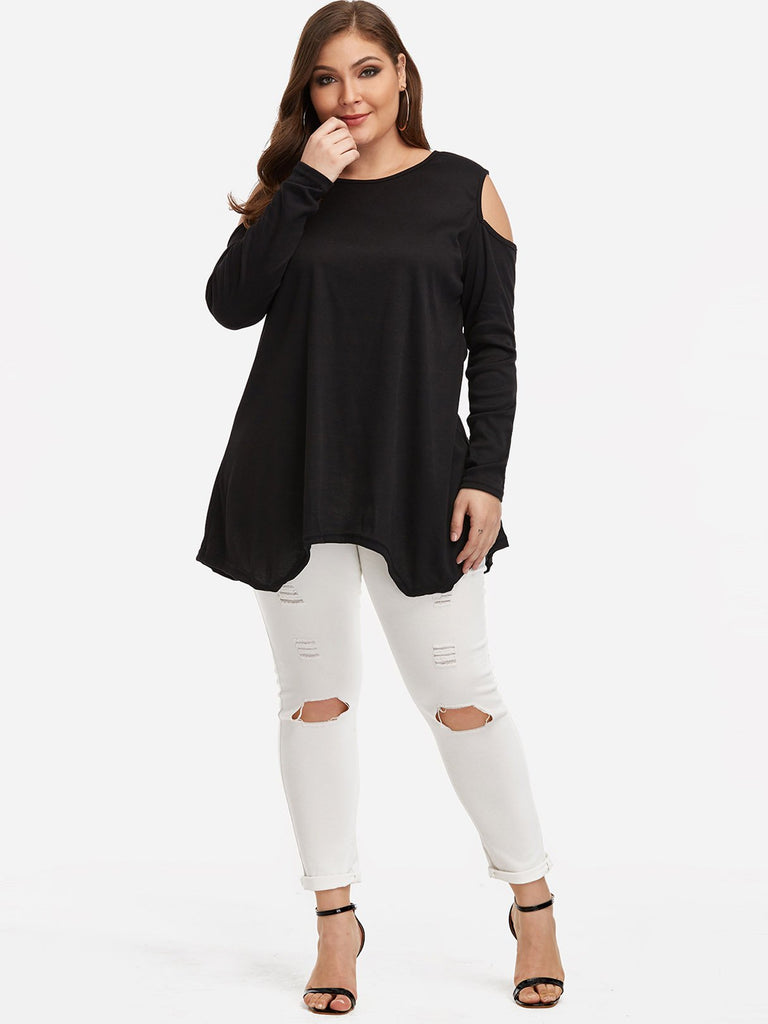 Womens Long Sleeve Plus Size Tops