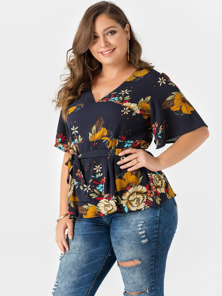 Ladies Black Plus Size Tops