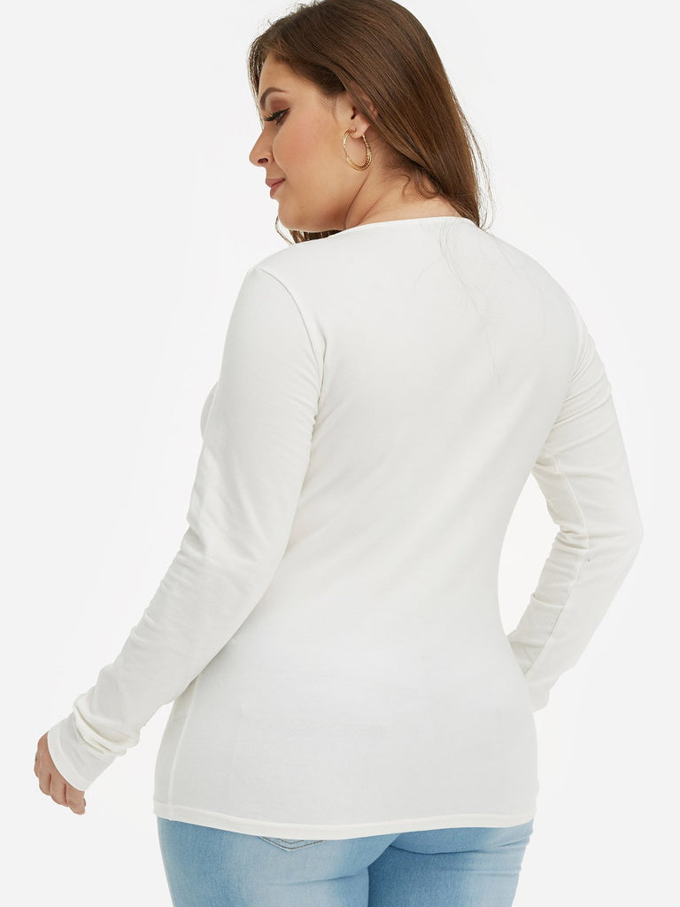 Womens White Plus Size Tops