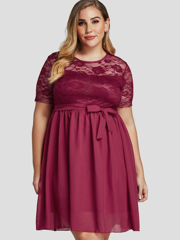 Ladies Short Sleeve Plus Size Dress