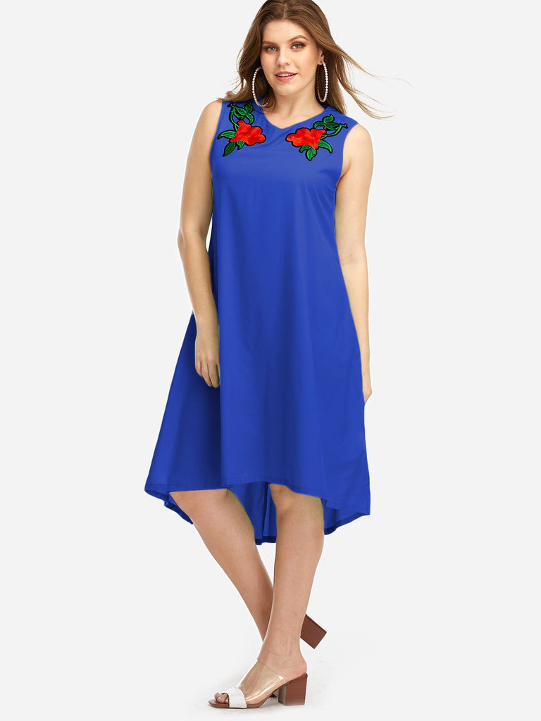 Ladies V-Neck Plus Size Dresses