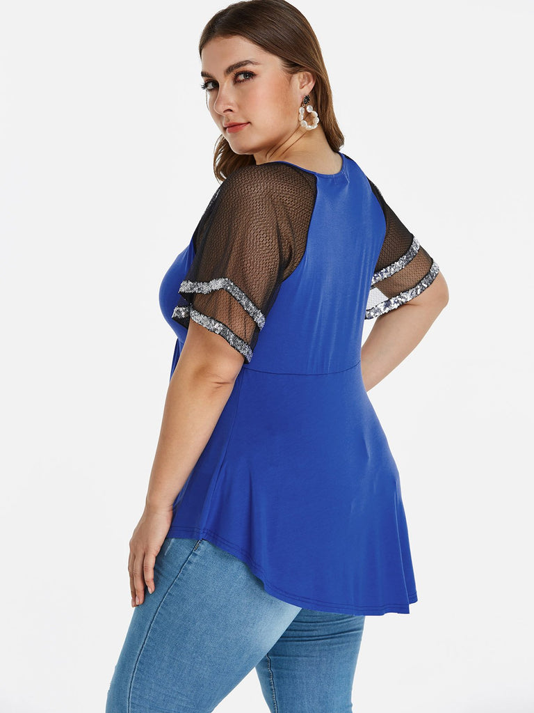 Ladies V-Neck Plus Size Tops