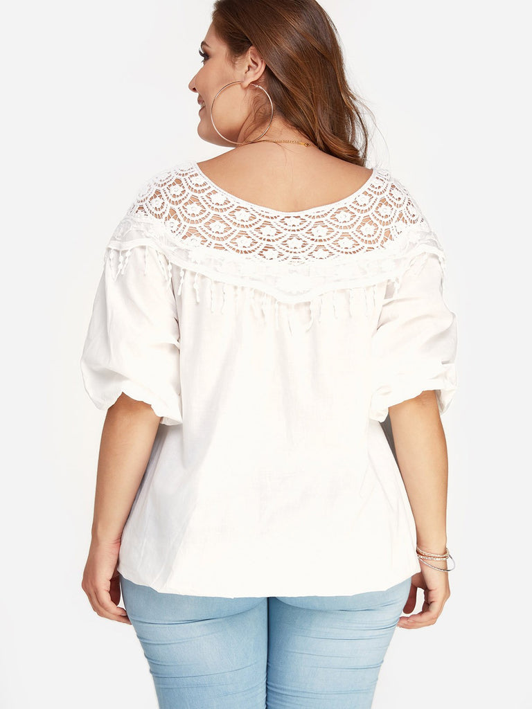 Womens White Plus Size Tops