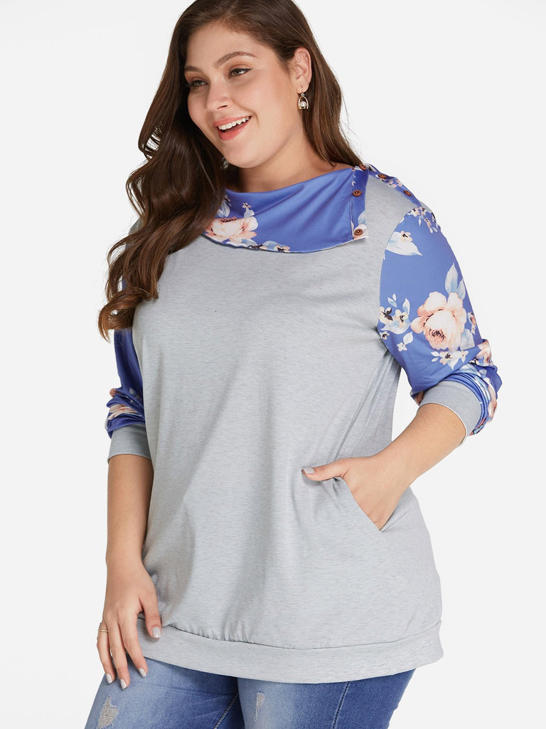 Ladies Long Sleeve Plus Size Tops