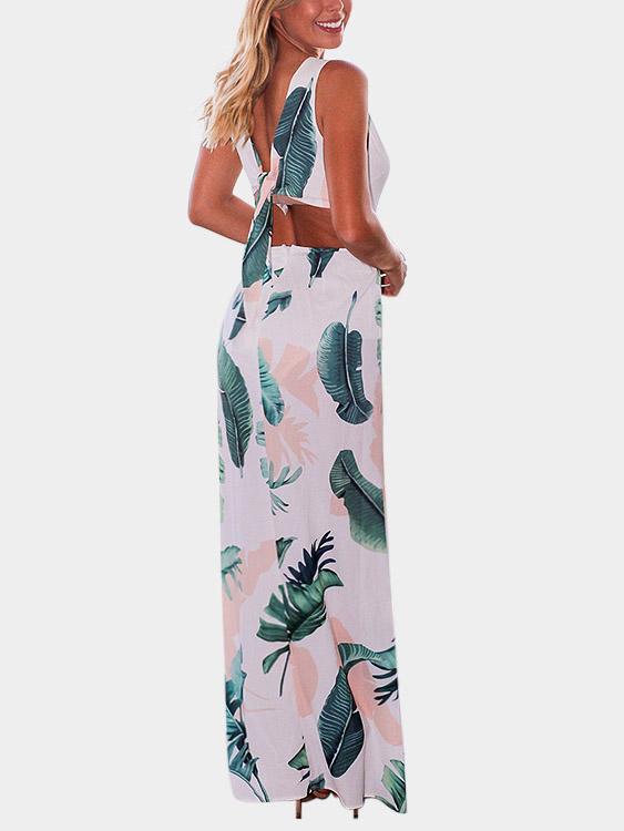 Ladies V-Neck Maxi Dresses