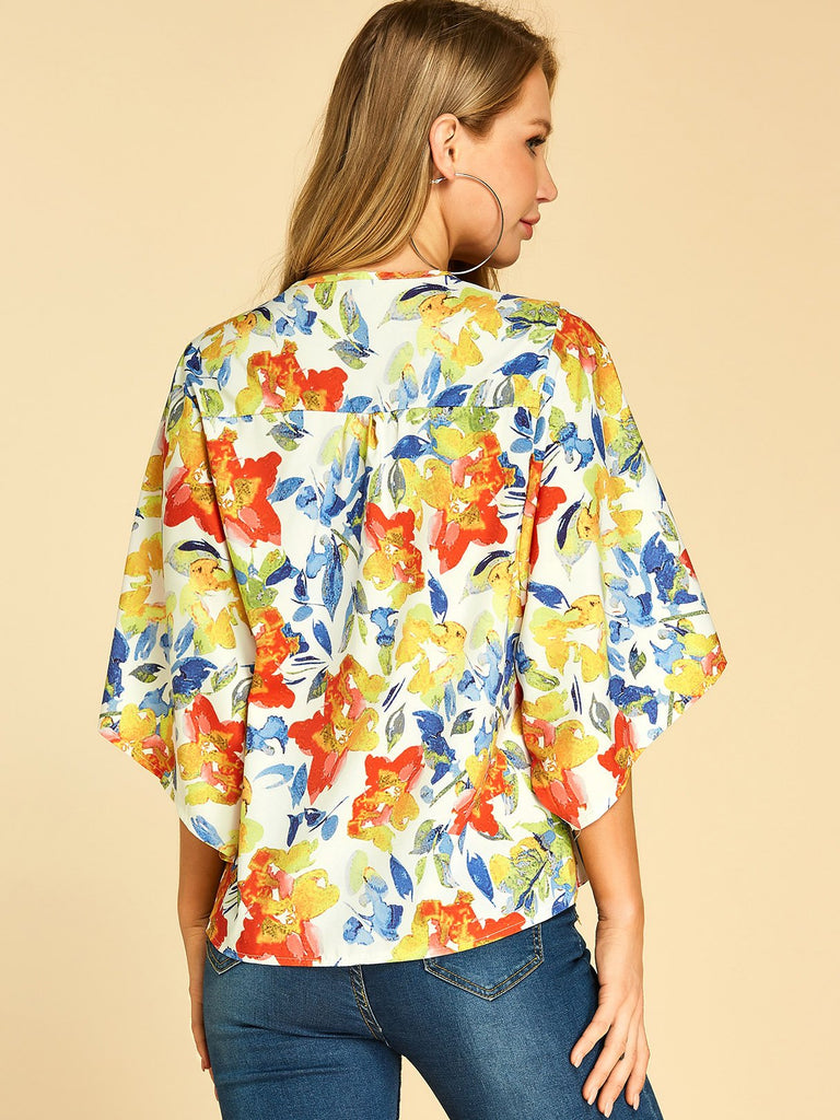 Womens Floral Print Blouses