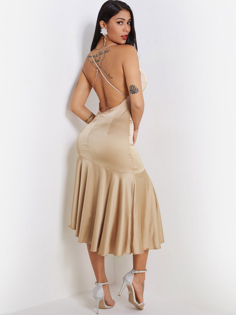 Womens Khaki Sexy Dresses