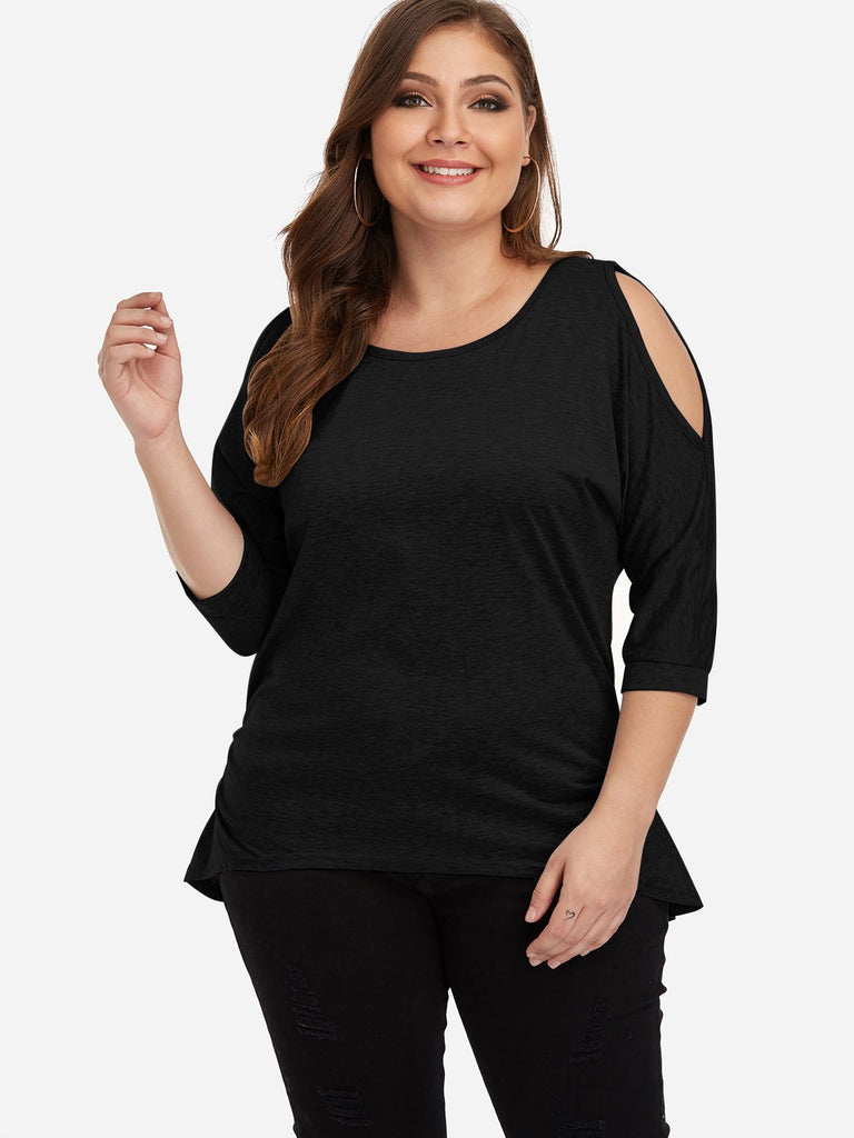 Ladies Black Plus Size Tops