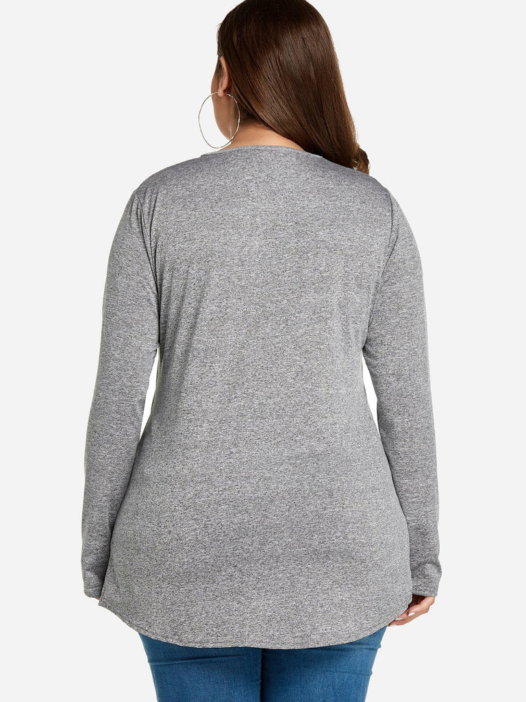 Womens Long Sleeve Plus Size Tops