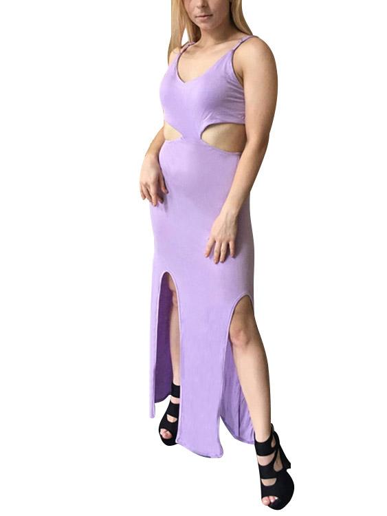 Ladies Purple Maxi Dresses