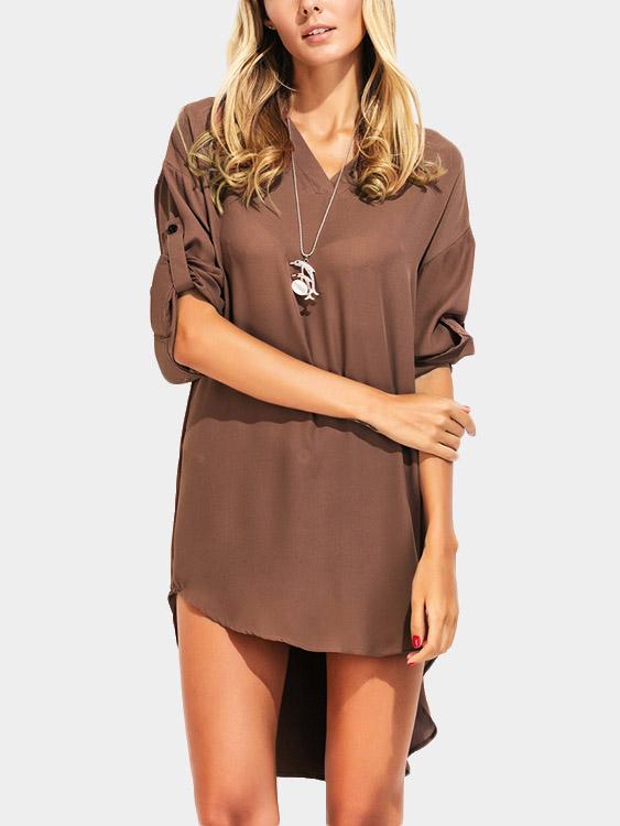 Ladies Brown Casual Dresses