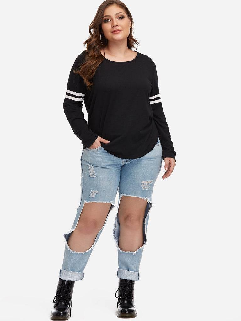 Womens Long Sleeve Plus Size Tops