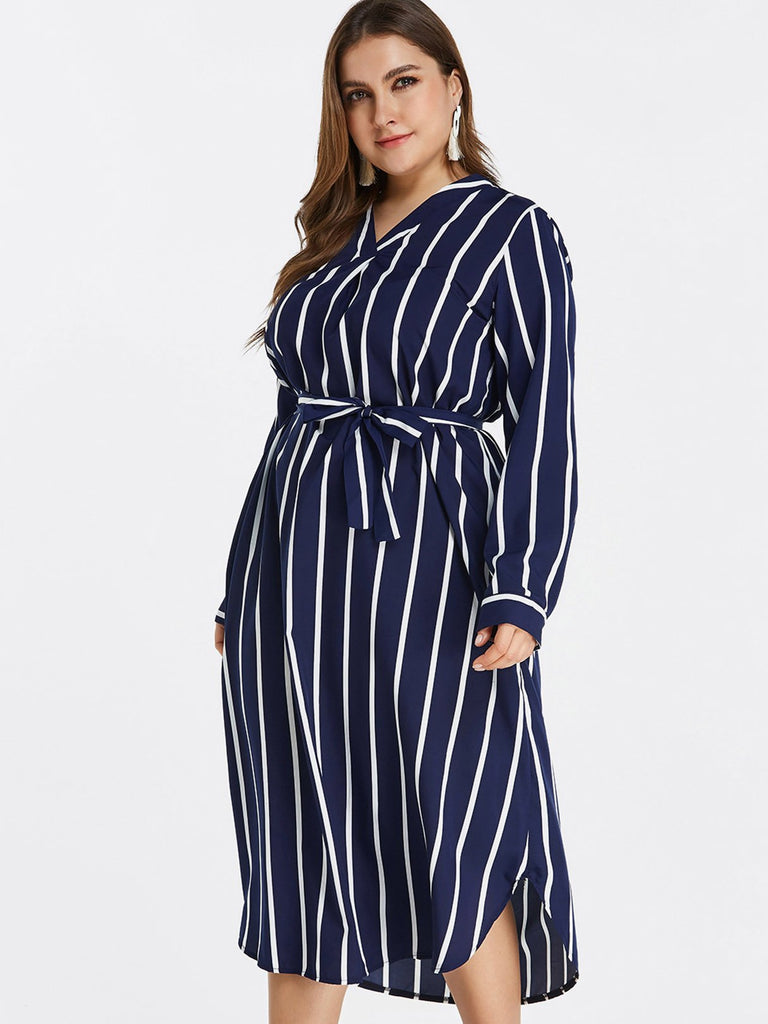 Ladies Navy Plus Size Dresses