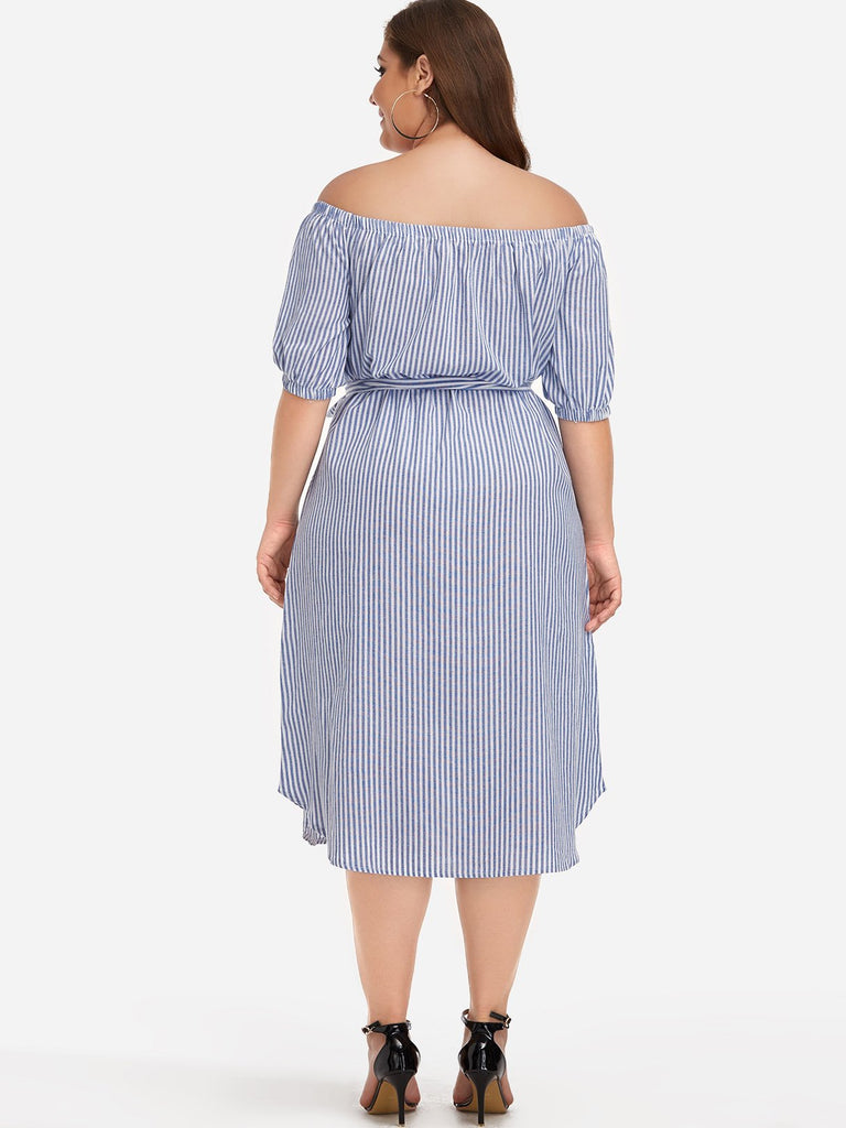 Womens Blue Plus Size Dresses