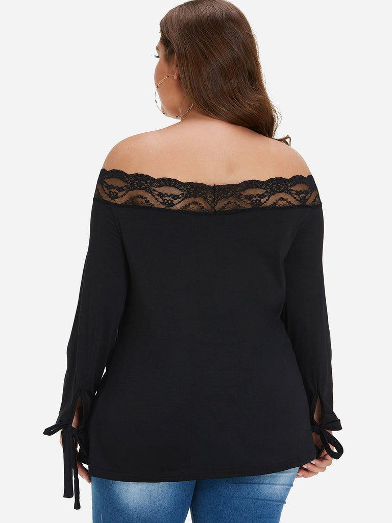 Womens Black Plus Size Tops