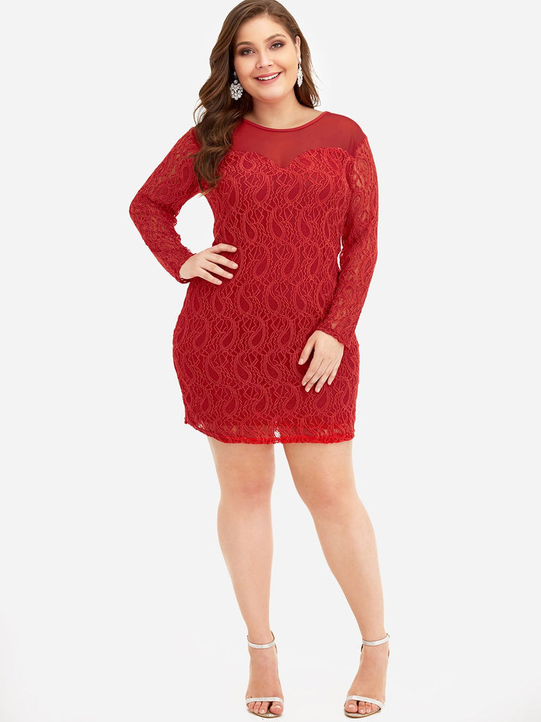 Womens Long Sleeve Plus Size Dresses