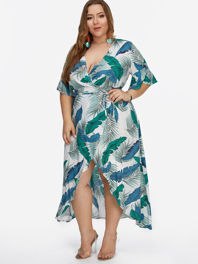 Ladies Green Plus Size Dresses