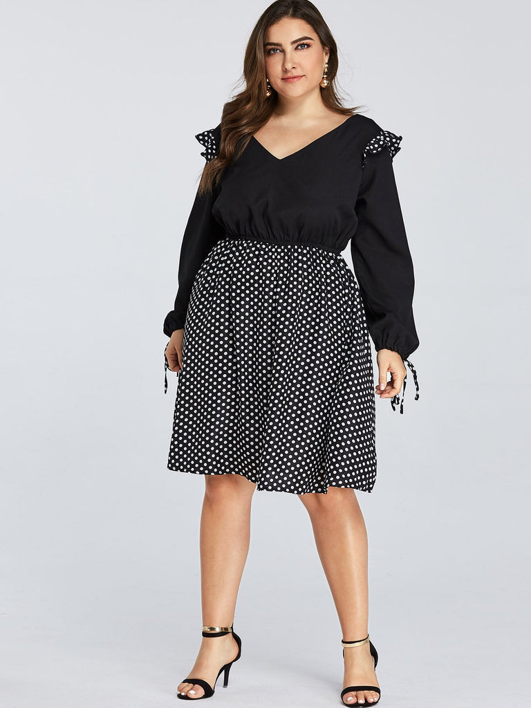 Womens Long Sleeve Plus Size Dress