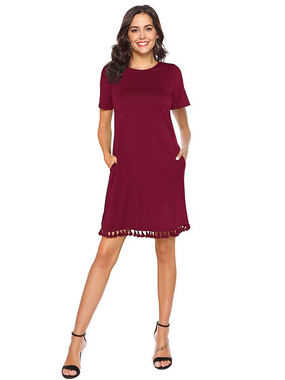 Womens Red Casual Dresses