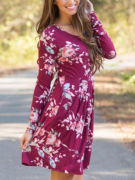 Ladies Rose Floral Dresses