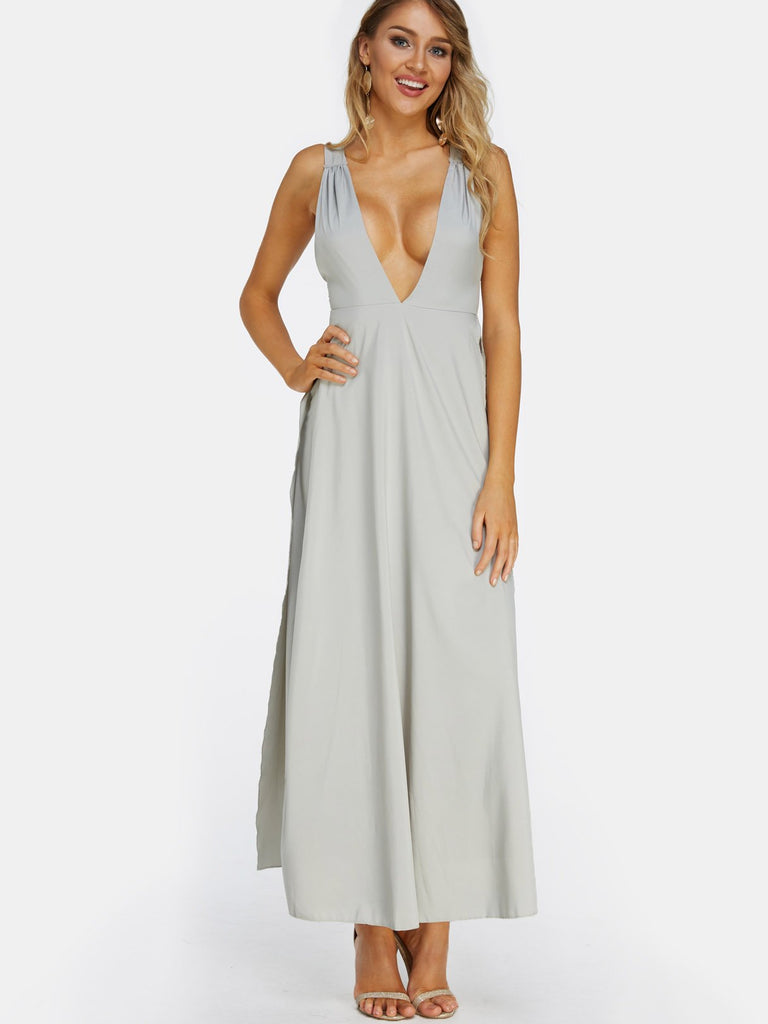 Womens Sleeveless Maxi Dress